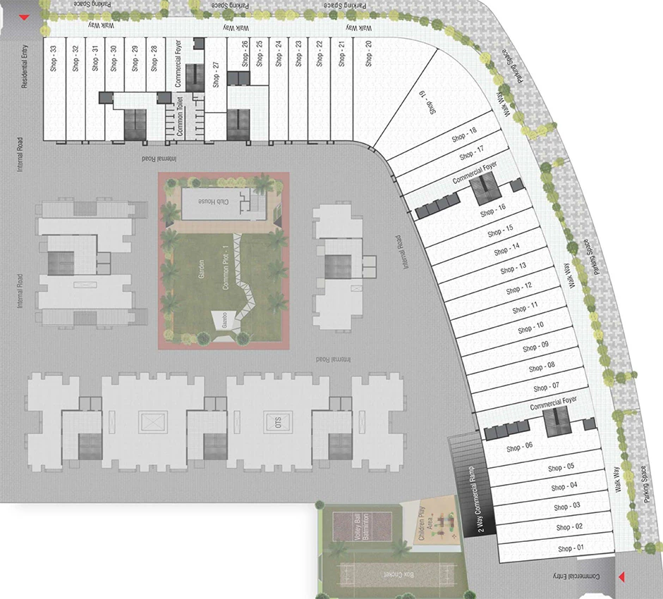 Master Plan of Swagat Twincity Highstreet in Sargasan, Gandhinagar - Image 341981