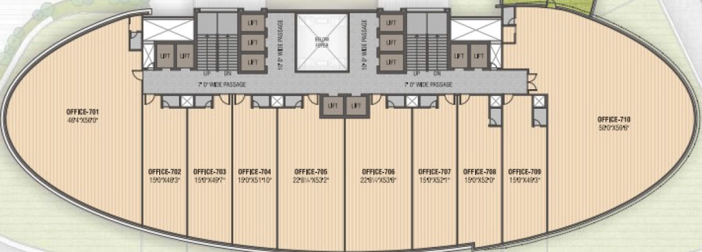 Floor Plan of Dwarkesh Peninsula in Chandkheda, Ahmedabad - Image 318415