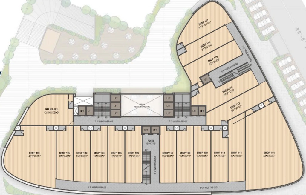 Floor Plan of Dwarkesh Peninsula in Chandkheda, Ahmedabad - Image 318417