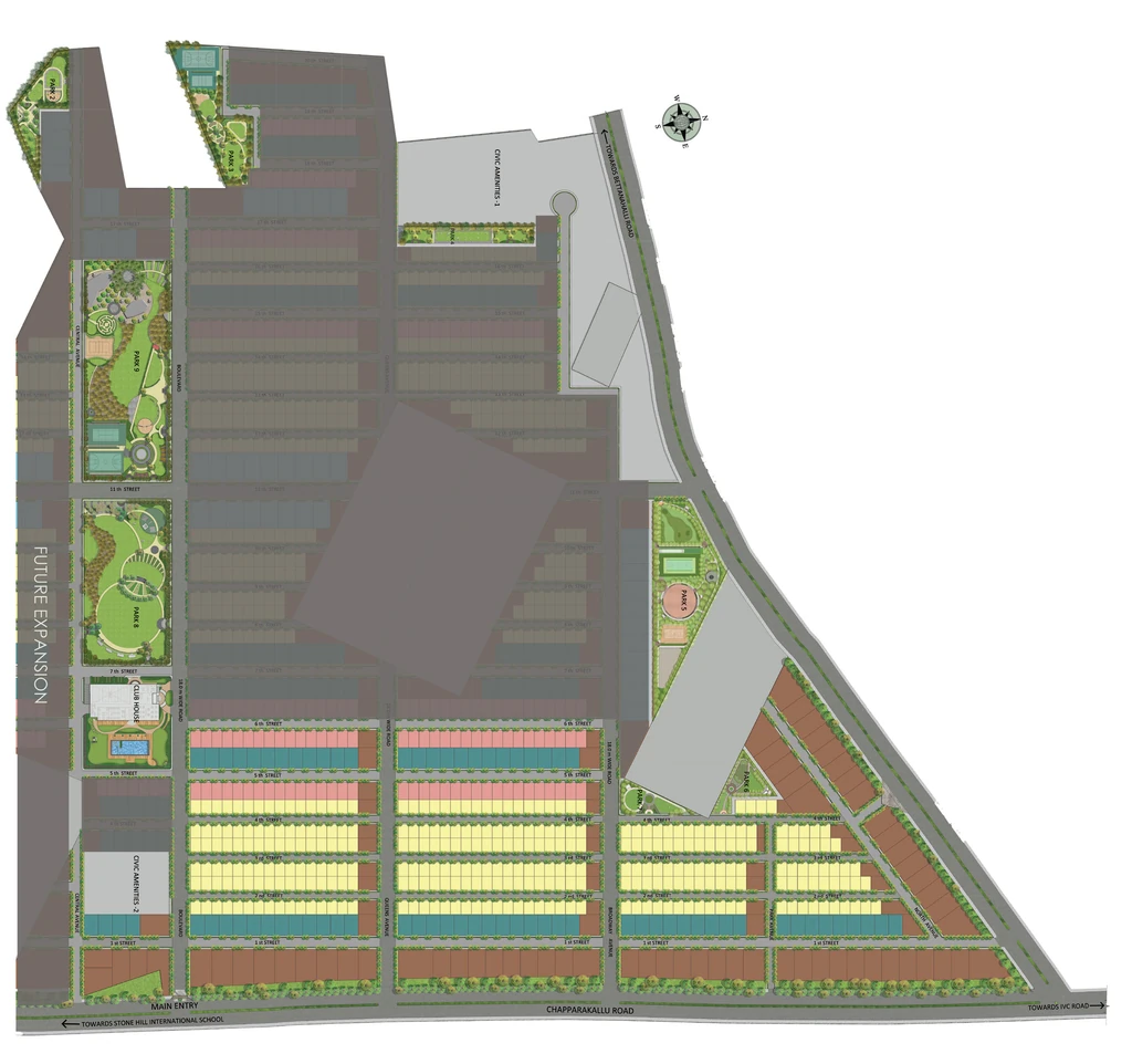 Master Plan of Adarsh Savana in Devanahalli, Bangalore - Image 328888