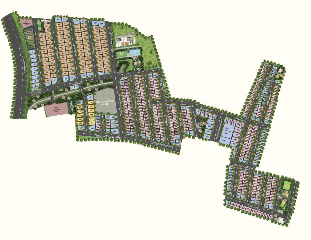 Master Plan of Shriram Pristine Estates in Doddaballapur, Bangalore - Image 328980