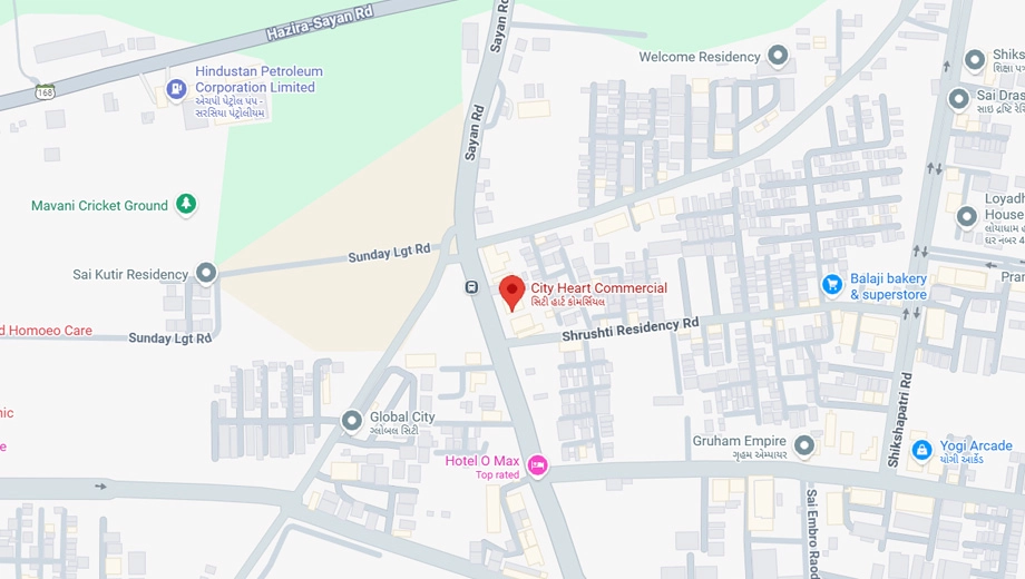 Location of Rudra City Heart in Katargam, Surat - Image 357729