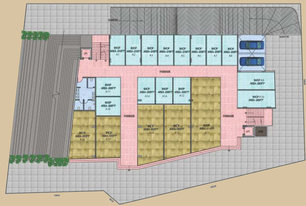 Master Plan of Lichen KNA Plaza in Kundanoor, Kochi - Image 279325