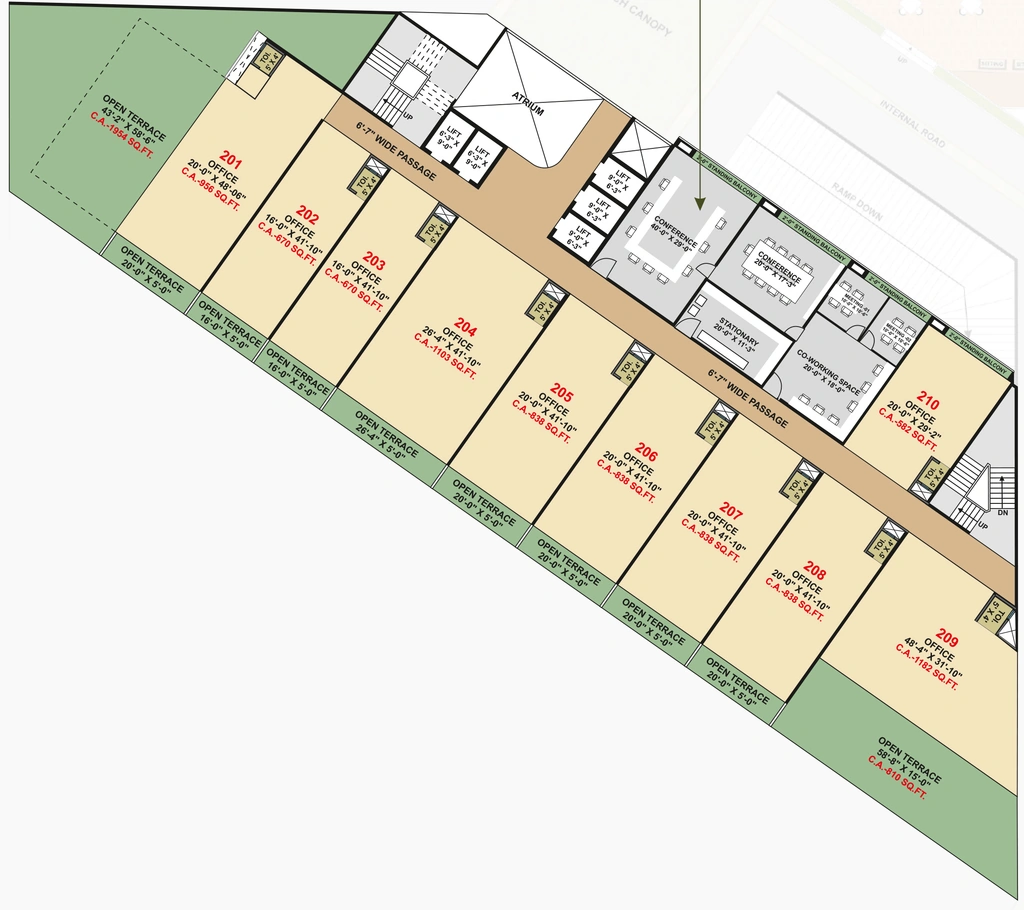 Floor Plan of Commercial Vacanza Atlas in Vesu, Surat - Image 357540