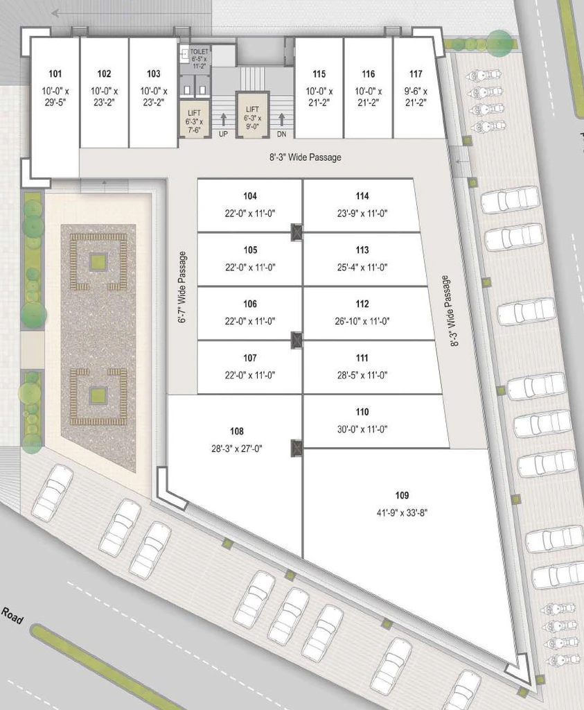 Floor Plan of Sangini Magnus in Adajan, Surat - Image 357743