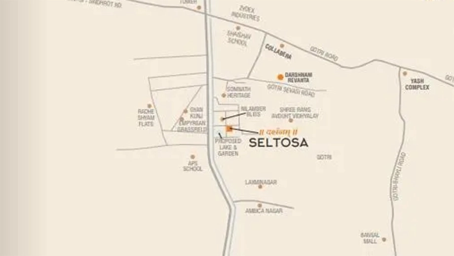 Location of Commercial Darshanam Seltosa in Gotri, Vadodara - Image 355500