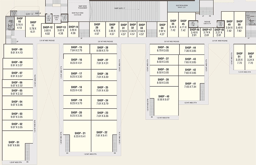 Floor Plan of Commercial Darshanam Twin Tower in Pratham Upvan, Vadodara - Image 355578