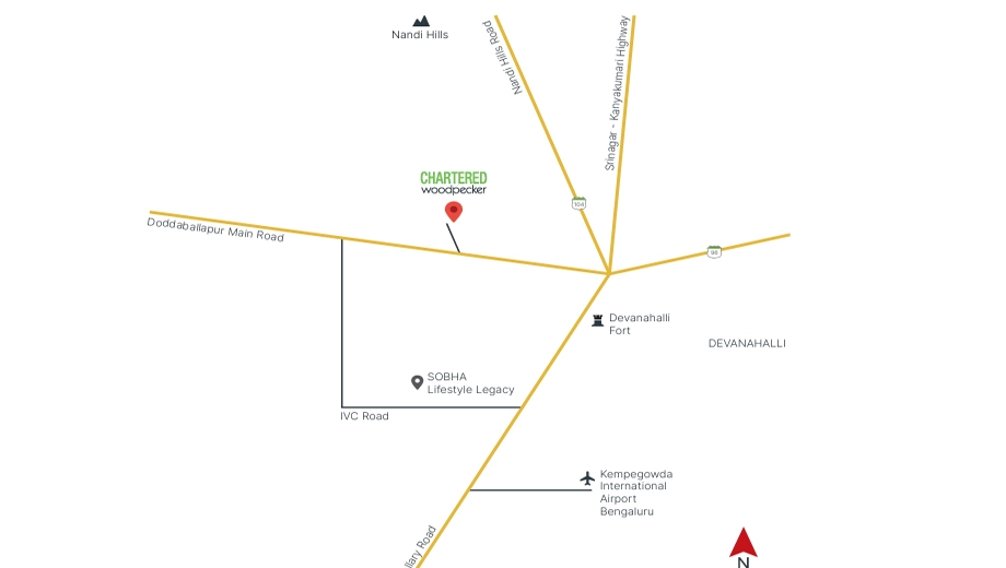 Location of Sobha Chartered Woodpecker in Devanahalli, Bangalore - Image 328566