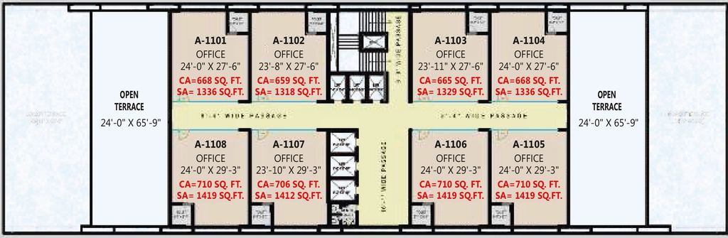 Floor Plan of Vacanza Harrods in Vesu, Surat - Image 359199