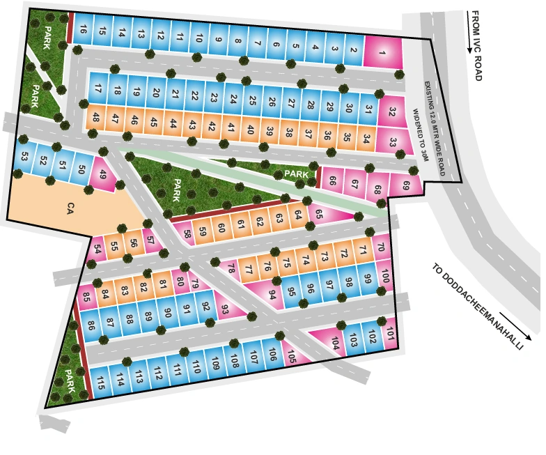 Master Plan of Elite Woods in Devanahalli, Bangalore - Image 332394