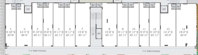 Floor Plan of Commercial Vivaan Elysium in Zundal, Ahmedabad - Image 360309