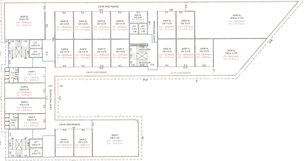 Floor Plan of Ecohomes Eco Commerz in Vesu, Surat - Image 357579