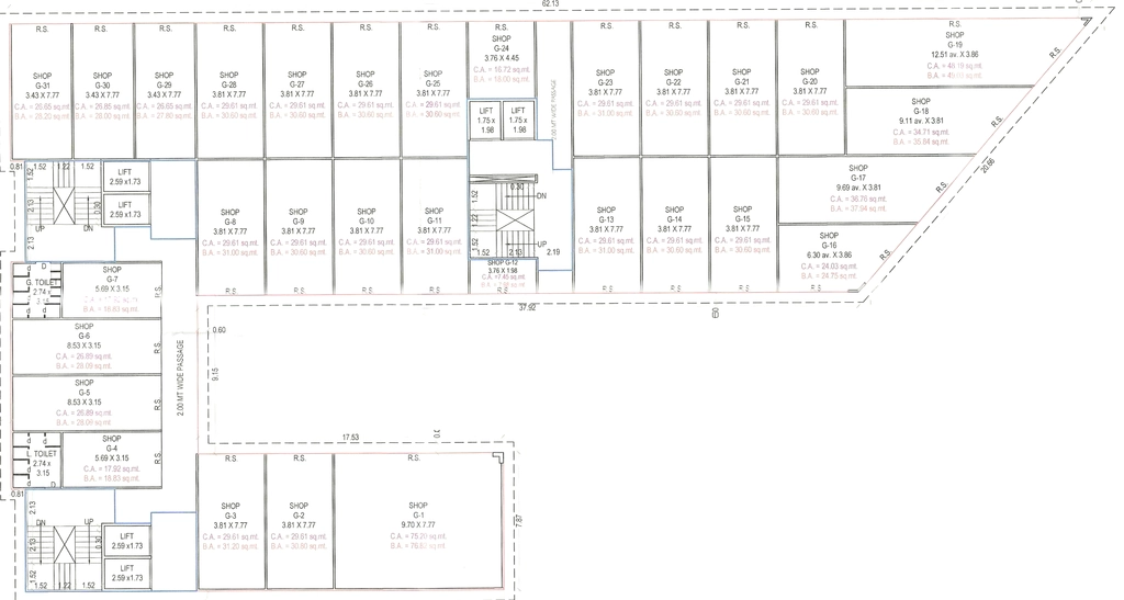 Floor Plan of Ecohomes Eco Commerz in Vesu, Surat - Image 357578