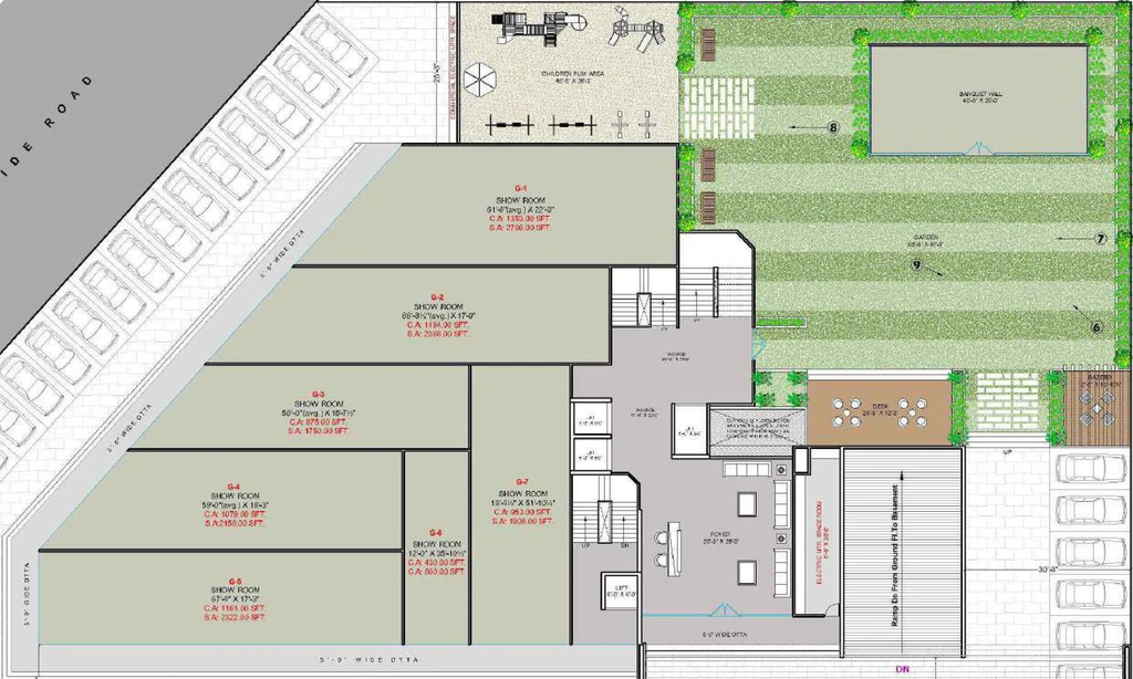 Floor Plan of Commercial DMD Paccific in Vesu, Surat - Image 357483