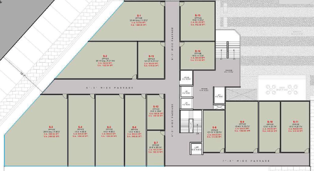 Floor Plan of Commercial DMD Paccific in Vesu, Surat - Image 357481