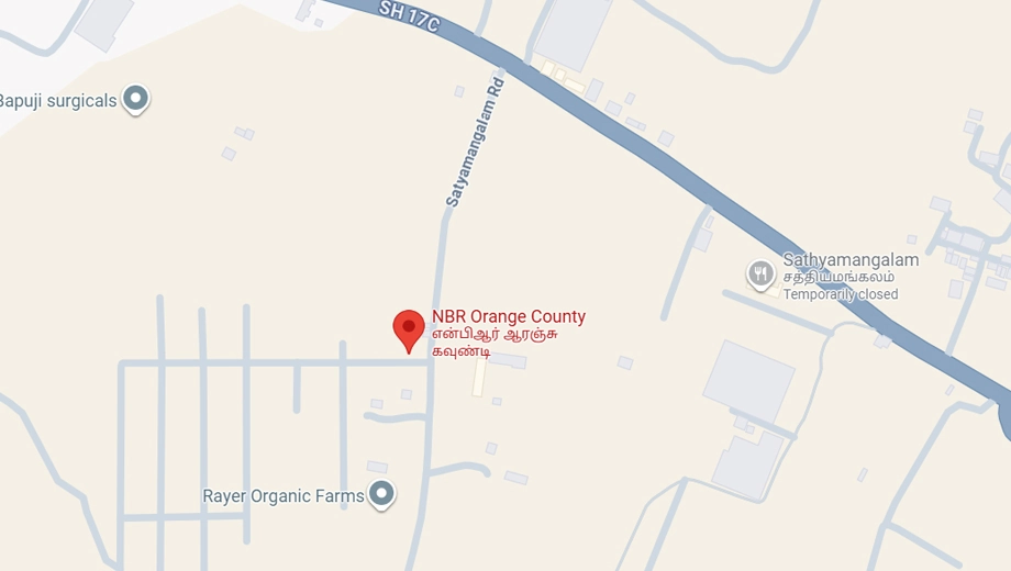 Location of NBR Orange County in Bagalur, Bangalore - Image 329761