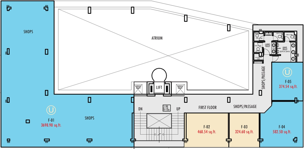 Floor Plan of KW Blue Pearl in Karol Bagh, New Delhi - Image 322421