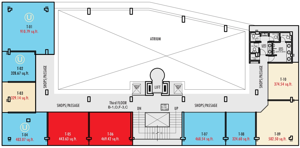 Floor Plan of KW Blue Pearl in Karol Bagh, New Delhi - Image 322422