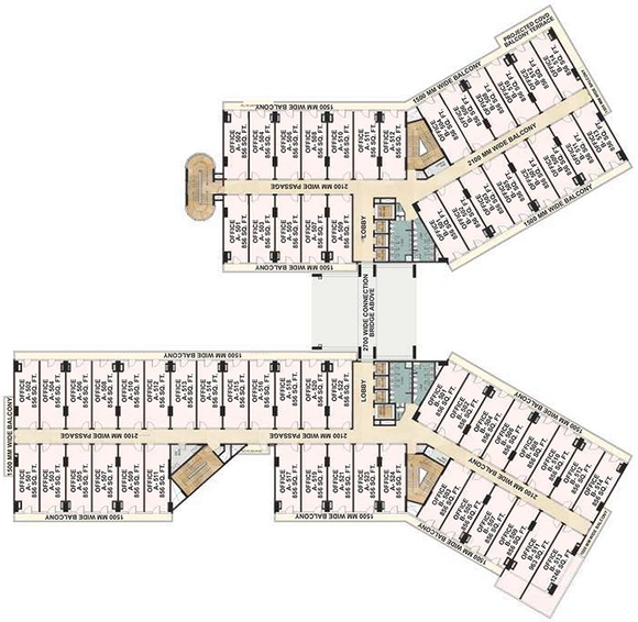 Floor Plan of DAH NX One in Techzone 4, Greater Noida - Image 306818