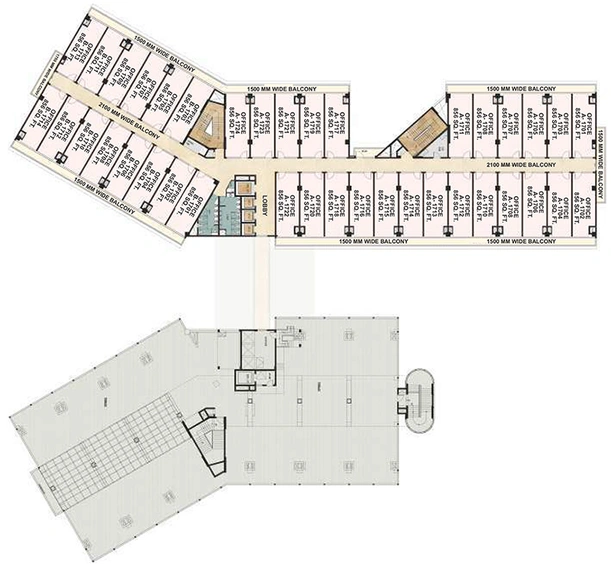 Floor Plan of DAH NX One in Techzone 4, Greater Noida - Image 306817