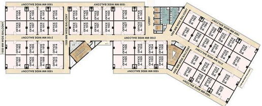 Floor Plan of DAH NX One in Techzone 4, Greater Noida - Image 306816