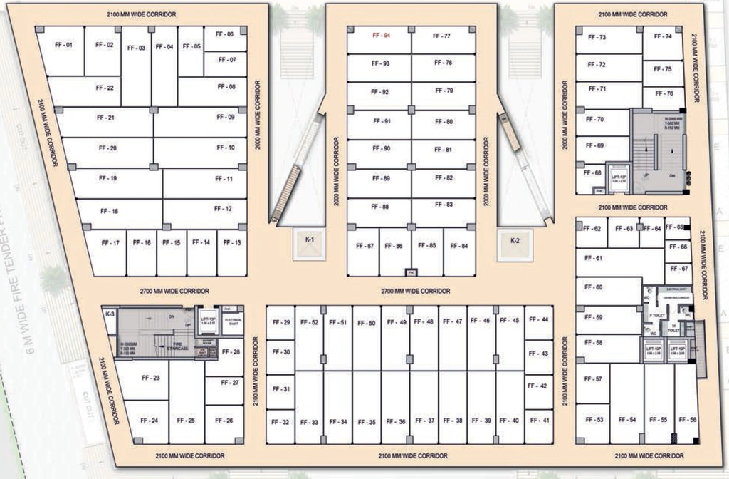 Floor Plan of Karyan Citywalk in Wave City, Ghaziabad - Image 320747