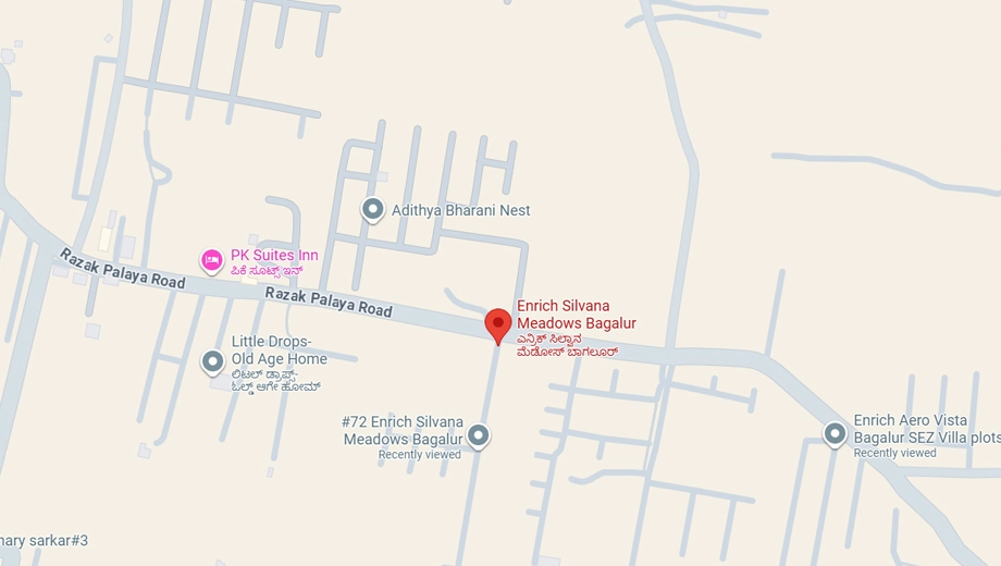 Location of Enrich Silvana Meadows in Bagalur, Bangalore - Image 329815