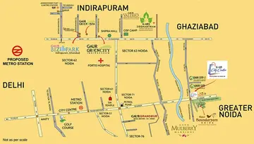 Location of Gaur City Center - Image 304673