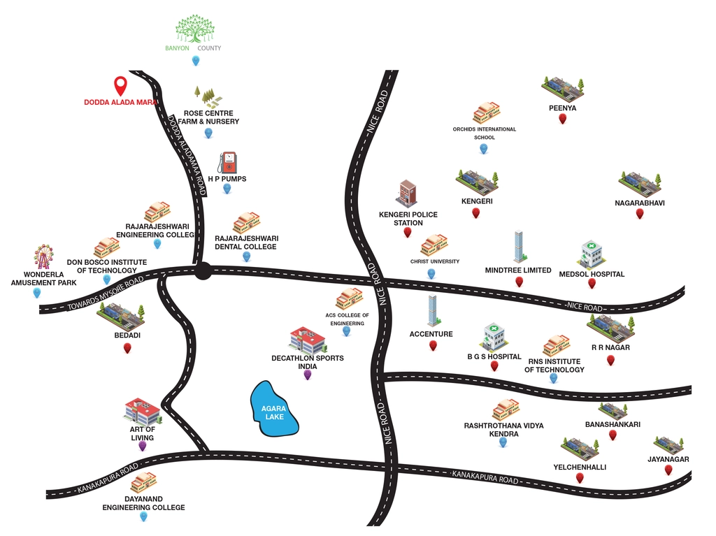 Location of Axis Banyan County in Mysore Road, Bangalore - Image 330019