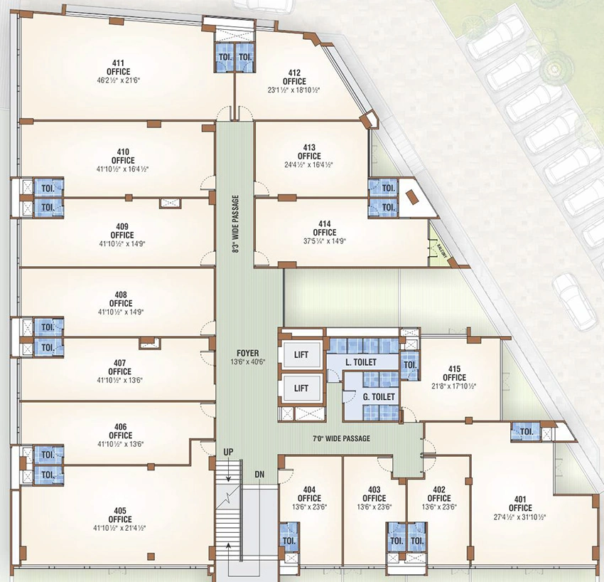 Floor Plan of Rudram Icon in Gota, Ahmedabad - Image 319269