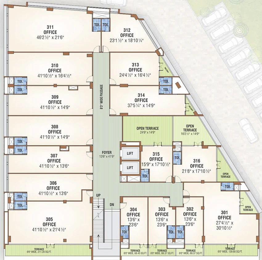 Floor Plan of Rudram Icon in Gota, Ahmedabad - Image 319271