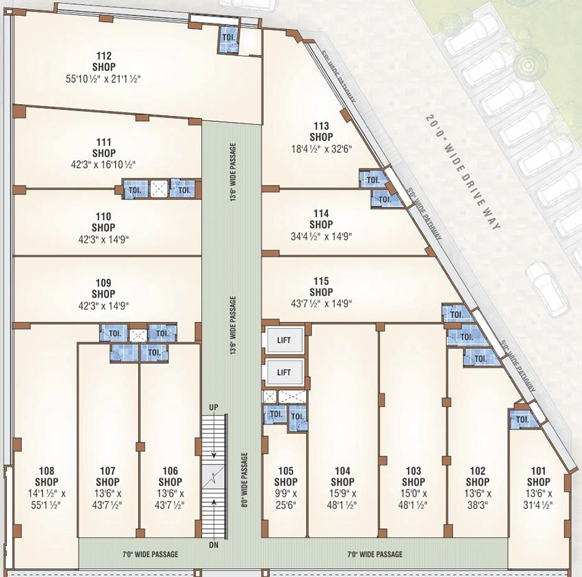 Floor Plan of Rudram Icon in Gota, Ahmedabad - Image 319272