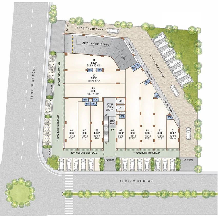 Master Plan of Rudram Icon in Gota, Ahmedabad - Image 319268