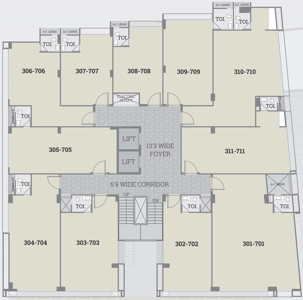 Floor Plan of Aarya Epoch in Navrangpura, Ahmedabad - Image 318504