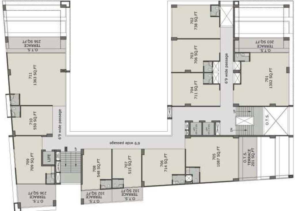 Floor Plan of Calica 3rd Eye Three in Mithakhali, Ahmedabad - Image 321966