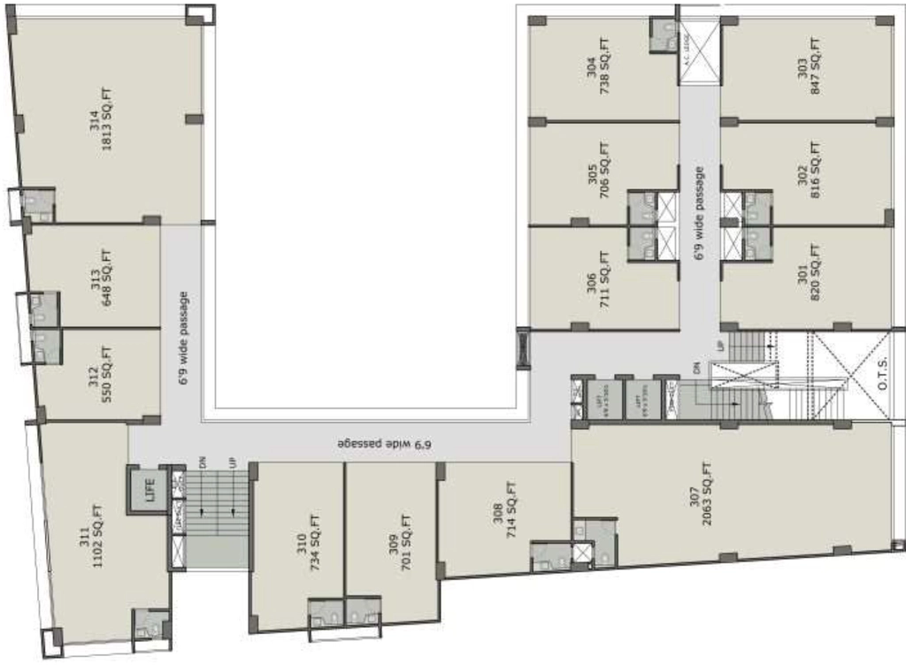 Floor Plan of Calica 3rd Eye Three in Mithakhali, Ahmedabad - Image 321965