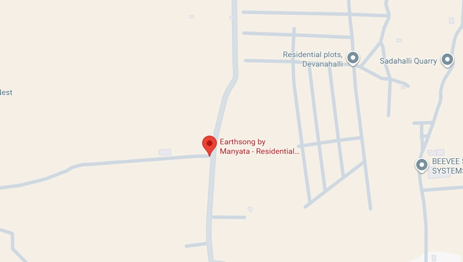 Location of Manyata Earthsong Phase 1 in Devanahalli, Bangalore - Image 332428