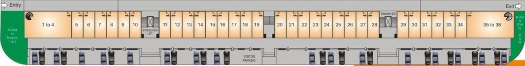Floor Plan of Vandemataram Arcade in Gota, Ahmedabad - Image 320451