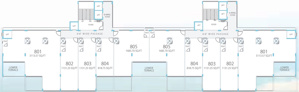 Floor Plan of Amrapali Lakeview Tower in Vastrapur, Ahmedabad - Image 318580