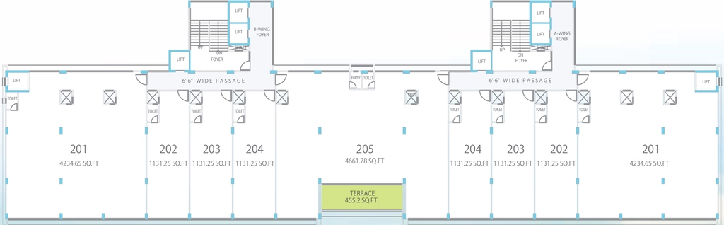 Floor Plan of Amrapali Lakeview Tower in Vastrapur, Ahmedabad - Image 318583