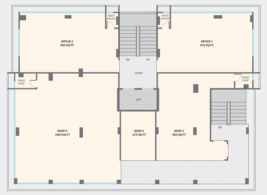 Floor Plan of Saransh 2 The Business Hub in Ambawadi, Ahmedabad - Image 362423