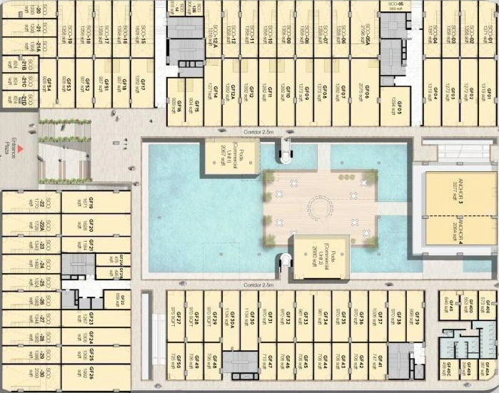 Floor Plan of Elan Epic in Sector 70, Gurgaon - Image 362289
