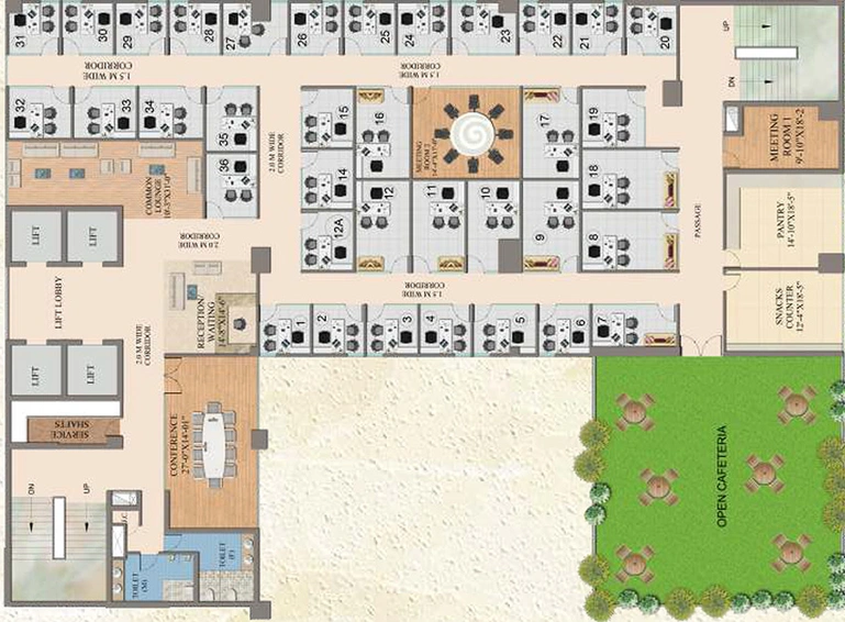 Floor Plan of Spectrum Metro in Sector 75, Noida - Image 302872