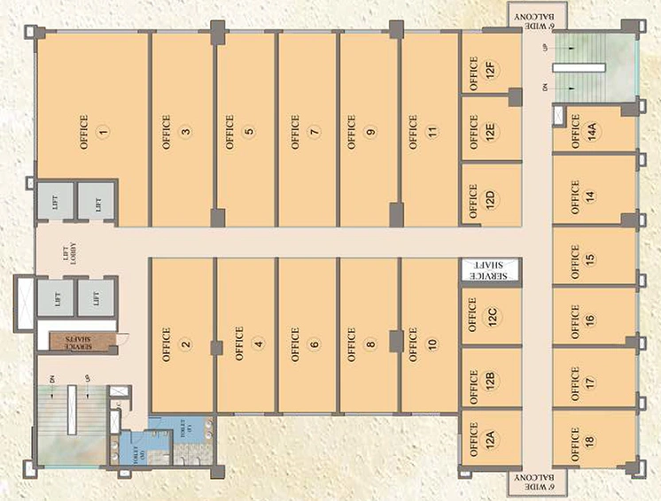 Floor Plan of Spectrum Metro in Sector 75, Noida - Image 302875