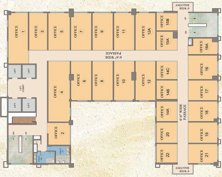 Floor Plan of Spectrum Metro in Sector 75, Noida - Image 302873