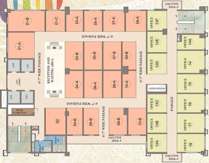 Floor Plan of Spectrum Metro in Sector 75, Noida - Image 302874