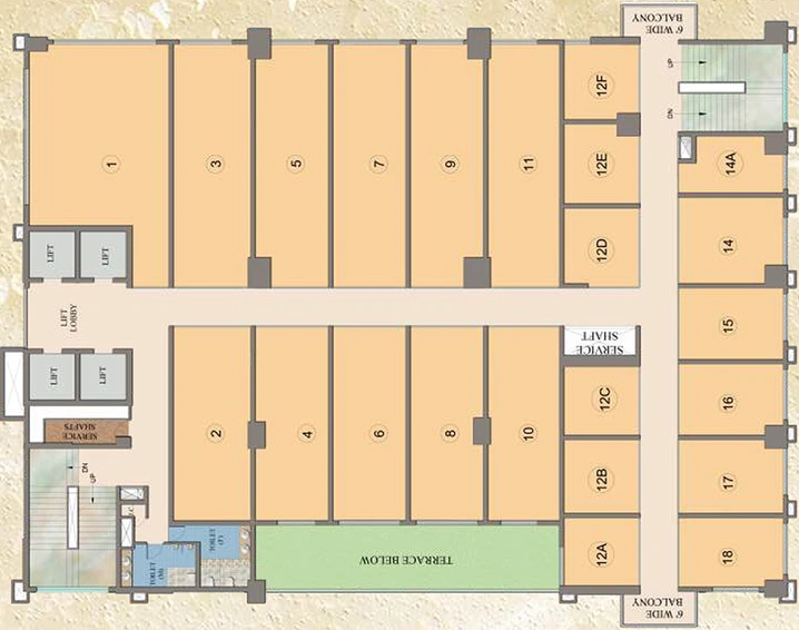 Floor Plan of Spectrum Metro in Sector 75, Noida - Image 302876