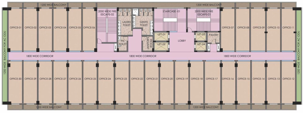 Floor Plan of Omaxe Sun in Sector 79, Faridabad - Image 363505