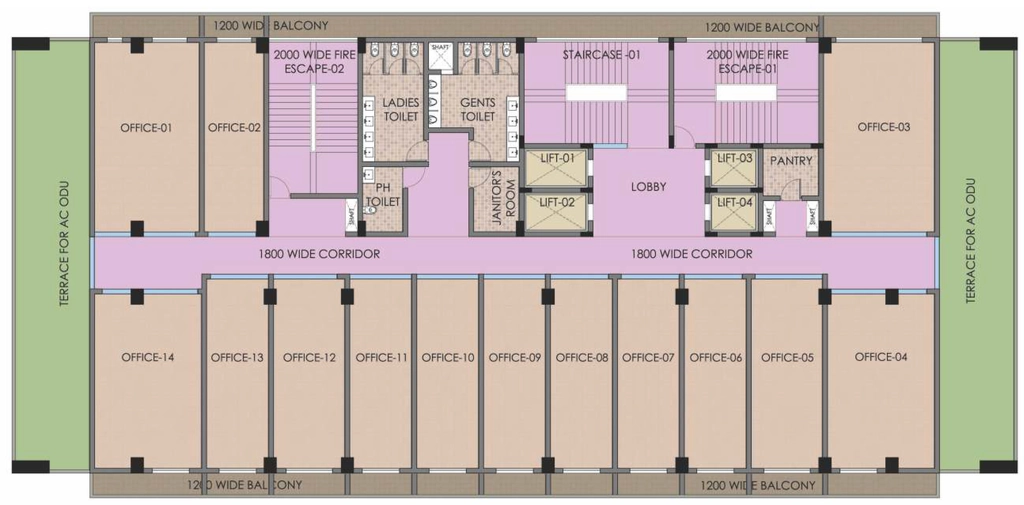 Floor Plan of Omaxe Sun in Sector 79, Faridabad - Image 363504
