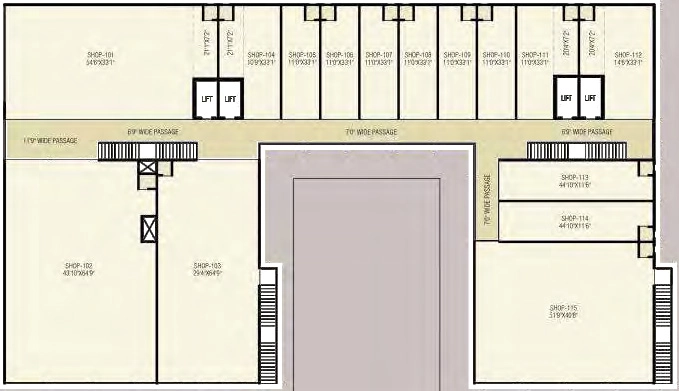 Floor Plan of Golden Square in Nikol, Ahmedabad - Image 322085